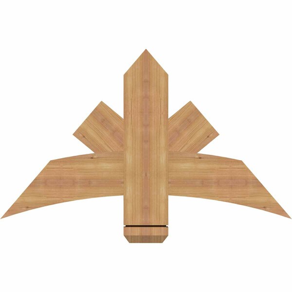 Ekena Millwork Alberta Smooth Timber Gable Bracket, Western Red Cedar, 36"W x 21"H x 1 1/2"D x 5 1/2"F, 14/12 Pitch GBW036X21X0206ALB00SWR - main